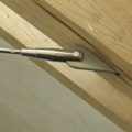 Oak truss stainless steel detail